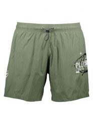 Plein Sport Szorty kąpielowe w kolorze khaki rozmiar: XXL. Brązowe szorty sportowe męskie Plein Sport, xxl, z materiału, outdoorowe. Za 75.51 zł.