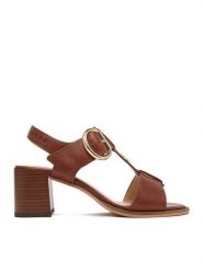 Beverly Hills Polo Club Sandały EO-WB-ISOLDE-09 Brązowy. Brązowe sandały damskie Beverly Hills Polo Club, bez wzorów, ze skóry, bez obcasa, na słupku. Za 369.99 zł.