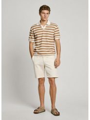 Pepe Jeans Szorty w kolorze kremowym rozmiar: W30. Brązowe szorty męskie Pepe Jeans, z jeansu, bez kołnierzyka. Za 127.35 zł.