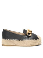 DeeZee Espadryle WSS20375-27 Czarny. Czarne espadryle damskie DeeZee, bez wzorów, ze skóry, bez obcasa. Za 69.99 zł.