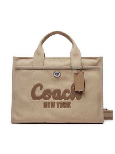 Coach Torebka Cargo CP158 Beżowy. Brązowe torebki klasyczne damskie Coach, bez wzorów, z materiału, bez dodatków. Za 1,299.00 zł.