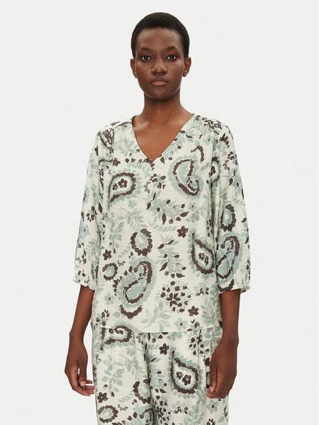 Fransa Bluzka 20615424 Zielony Regular Fit. Zielone bluzki damskie Fransa, l, bez wzorów, z wiskozy, bez ramiączek. Za 99.99 zł.