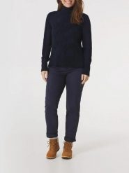 Sweter Damski TBS Keviacol. Niebieskie golfy damskie Tbs, xl, bez wzorów, z dzianiny, bez ramiączek. Za 449.00 zł.