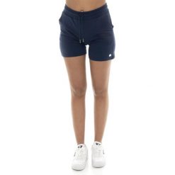 Odzież sportowa z bawełna z kieszenie na co dzień. Niebieskia spodnie dresowe damskie LEONE 1947 APPAREL, bez wzorów, z bawełny. W wyprzedaży za 67.30 zł.