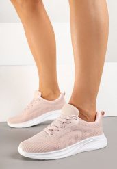 Różowe Buty Sportowe Sneakersy z Tłoczonym Wzorem Amosira. Czerwone buty sportowe na co dzień damskie Renee, bez wzorów, z jeansu, trekkingowe. Za 74.99 zł.
