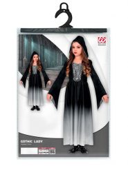 Widmann Sukienka kostiumowa "GOTHIC GIRL" w kolorze srebrno-czarnym rozmiar: 140. Czarne sukienki dziewczęce Widmann, bez wzorów, bez ramiączek. Za 83.42 zł.