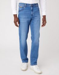 WRANGLER TEXAS MĘSKIE SPODNIE JEANSOWE NEW FAVORITE W121JX21Y 112322664. Spodnie materiałowe męskie Wrangler, bez wzorów, z jeansu. Za 219.99 zł.