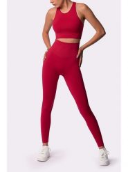 Spaio Legginsy sportowe "Adapt" w kolorze czerwonym rozmiar: L. Czerwone legginsy damskie Spaio, l, bez wzorów, z materiału, outdoorowe. Za 152.26 zł.