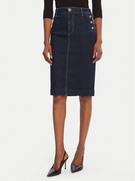 Liu Jo Spódnica jeansowa UF5092 D0264 Granatowy Regular Fit. Niebieskie spódniczki damskie Liu Jo, bez wzorów, z bawełny. Za 499.99 zł.