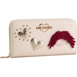 Duży Portfel Damski LOVE MOSCHINO - JC5600PP17LF0110 Avorio. Białe portfele damskie Love Moschino, bez wzorów, ze skóry ekologicznej. W wyprzedaży za 299.00 zł.