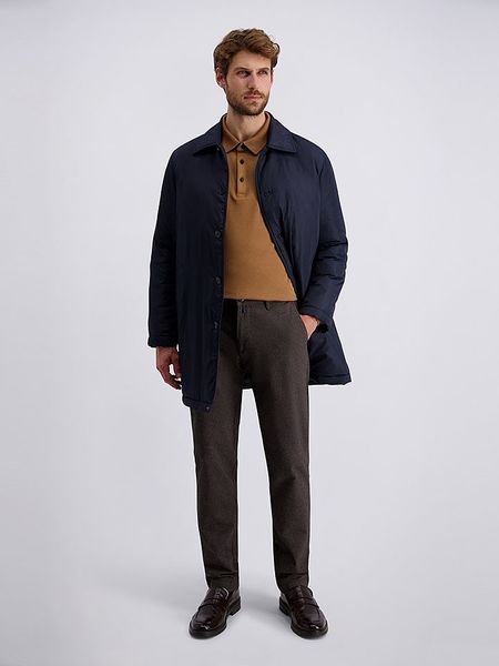 Pierre Cardin Spodnie chino w kolorze ciemnobrązowym rozmiar: W34/L30. Brązowe spodnie materiałowe męskie Pierre Cardin, z aplikacjami. Za 164.95 zł.