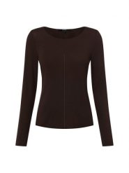 Someday Damska koszulka z długim rękawem - Kirosa Kobiety brązowy jednolity, 38. Brązowe t-shirty damskie Someday, bez wzorów, ze skóry, bez kołnierzyka. Za 199.95 zł.