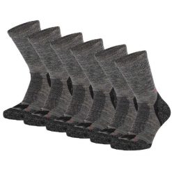 Skarpety turystyczne dla dorosłych Xtreme Wełna Merino, 6 szt. Szare skarpetki męskie XTREME SOCKSWEAR, bez wzorów, z wełny. Za 203.99 zł.