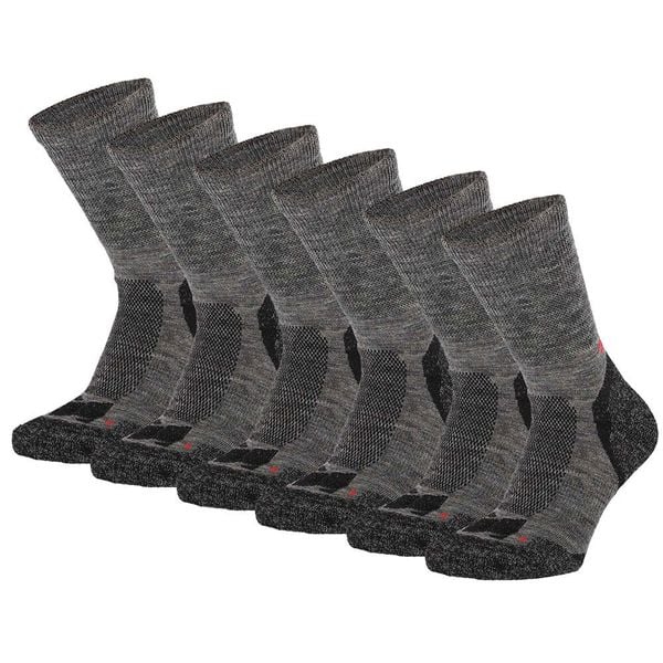 Skarpety turystyczne dla dorosłych Xtreme Wełna Merino, 6 szt. Szare skarpetki damskie XTREME SOCKSWEAR, bez wzorów, z wełny. Za 203.99 zł.