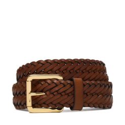 Pasek LAUREN RALPH LAUREN. Brązowe paski damskie Lauren Ralph Lauren, bez wzorów. Za 419.99 zł.