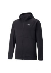 Bluza sportowa męska Puma Train All Day Powerfleece Full Zip. Czarne bluzy sportowe męskie Puma, na lato, bez wzorów, z materiału, sportowe, bez kołnierzyka, bez ramiączek. Za 214.75 zł.