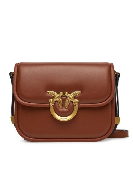 PINKO Torba Love Box Bag Fl Mini PE 25 PLTT 104297 A26L Brązowy. Brązowe listonoszki damskie Pinko, bez wzorów, ze skóry, bez dodatków. Za 839.99 zł.