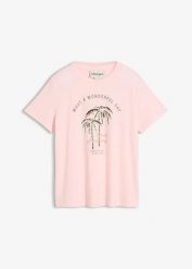 T-shirt z elastycznej mieszanki wiskozy. Czerwone t-shirty damskie bonprix, bez wzorów, z wiskozy, bez kołnierzyka. Za 19.99 zł.