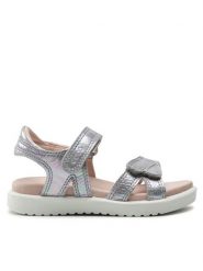 ECCO Sandały Flora 70023260077 Srebrny. Szare sandały dziewczęce ECCO, ze skóry, bez zapięcia. Za 329.99 zł.