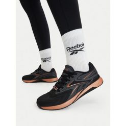 Buty na siłownię Reebok. Czarne buty sportowe na co dzień damskie Reebok, bez wzorów, na fitness i siłownię. Za 599.99 zł.