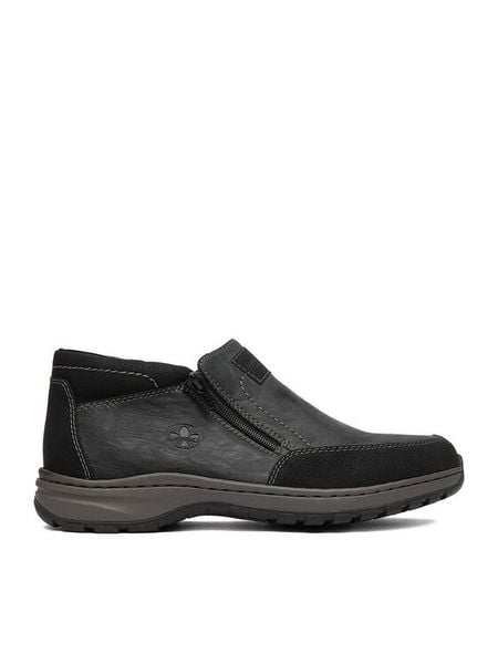 Rieker Botki CEO-03352-45 Czarny. Czarne buty zimowe męskie Rieker, ze skóry, bez zapięcia. Za 369.99 zł.