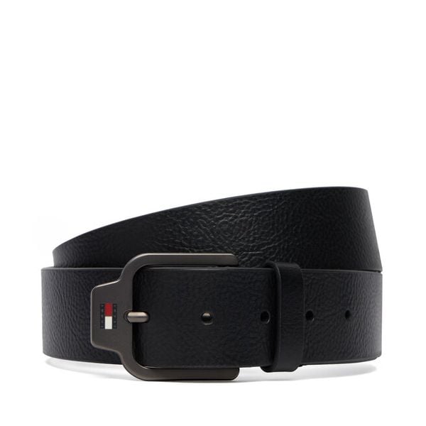 Pasek Tommy Jeans. Czarne paski męskie Tommy Jeans, bez wzorów, z jeansu. Za 189.99 zł.