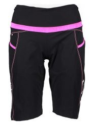 Crazy Szorty funkcyjne w kolorze czarno-różowym rozmiar: S. Czarne spodenki sportowe damskie Crazy, s, z materiału, outdoorowe. Za 96.37 zł.