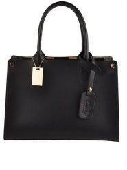 Florence Bags Skórzana torebka "Manor" w kolorze czarnym - 32 x 22 x 11 cm rozmiar: onesize. Czarne torebki klasyczne damskie Florence Bags, bez wzorów, z materiału, bez dodatków. Za 382.99 zł.