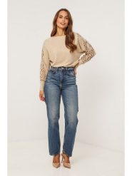 Soft Cashmere Sweter w kolorze beżowym rozmiar: 38/40. Brązowe swetry klasyczne damskie Soft Cashmere, z kaszmiru, bez kołnierzyka. Za 160.96 zł.