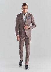PAKO LORENTE – Różowe spodnie garniturowe P22SP-6G-019-W-S. Czerwone spodnie wizytowe męskie Pako Lorente, z wełny. Za 249.99 zł.