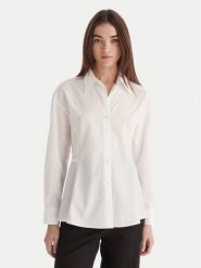 HUGO Koszula Etnaa 50548428 Biały Regular Fit. Białe koszule damskie Hugo, bez wzorów, z bawełny, biznesowe, bez kołnierzyka, bez ramiączek. Za 669.99 zł.