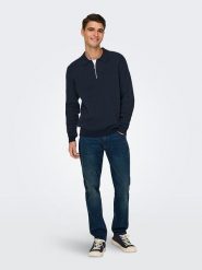 ONLY & SONS Koszulka polo "Matteo" w kolorze granatowym rozmiar: M. Niebieskie koszulki polo męskie Only & Sons, m, bez wzorów, bez ramiączek. Za 65.69 zł.