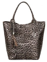 Mia Tomazzi Skórzany shopper bag "Barozzi" w kolorze szarobrązowym - 31 x 36 x 20 cm rozmiar: onesize. Brązowe shopper bag damskie Mia Tomazzi, bez wzorów, z materiału, na ramię, bez dodatków. Za 311.95 zł.