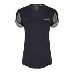 Koszulka damska DIADORA L. SS T-SHIRT BE ONE. Czarne bluzki sportowe damskie Diadora, l, bez wzorów, bez ramiączek. Za 69.99 zł.