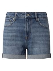 Pepe Jeans Szorty dżinsowe w kolorze niebieskim rozmiar: W24. Niebieskie szorty damskie Pepe Jeans, z aplikacjami, z jeansu, klasyczne, z podwyższonym stanem. Za 144.92 zł.
