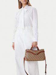 Guess Torebka Dea HWSG79 93060 Beżowy. Brązowe torebki klasyczne damskie Guess, z aplikacjami, ze skóry, bez dodatków. Za 399.99 zł.