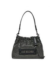 LOVE MOSCHINO Torebka JC4138PP1MLL100A Czarny. Czarne torebki klasyczne damskie Love Moschino, bez wzorów, z materiału, bez dodatków. Za 519.99 zł.