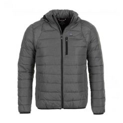 Kurtka narciarska Peak Mountain Cenzo. Szare kurtki męskie Peak Mountain, na zimę, bez wzorów, z puchu, wakacyjne, z kapturem. W wyprzedaży za 348.00 zł.