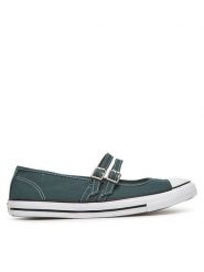 Converse Baleriny Chuck Taylor All Star Dainty Mary Jane A13797C Zielony. Zielone baleriny damskie Converse, bez wzorów, z materiału, bez obcasa. Za 209.99 zł.