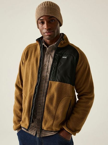 Regatta Kurtka polarowa "Frankie Borg" w kolorze jasnobrązowym rozmiar: XL. Brązowe kurtki męskie Regatta, xl, bez wzorów, z polaru, bez kaptura. Za 144.24 zł.