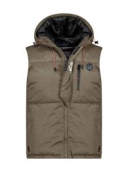 Canadian Peak Kamizelka pikowana "Vetincelleak" w kolorze khaki rozmiar: XL. Brązowe kamizelki męskie Canadian Peak, xl, z materiału. Za 173.99 zł.