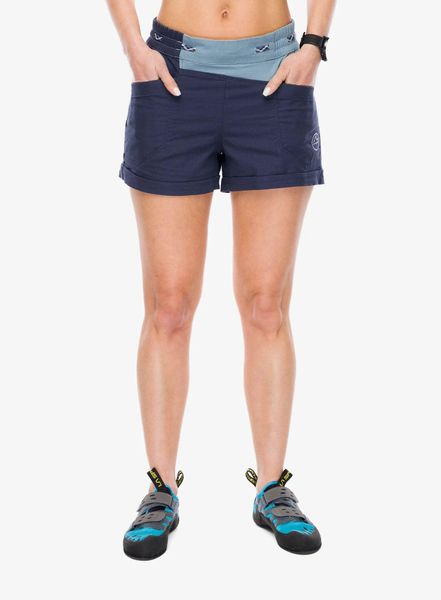 Spodenki wspinaczkowe damskie La Sportiva Bolt Short. Niebieskie szorty damskie La Sportiva, bez wzorów, z bawełny. Za 368.49 zł.