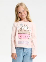 Koszulka z długimi rękawami Pusheen the Cat - pomarańczowy. Brązowe koszulki dziewczęce Sinsay, l, bez wzorów, bez ramiączek. Za 12.99 zł.