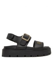 Tommy Hilfiger Sandały T3A2-33785-0326 M Czarny. Czarne sandały dziewczęce Tommy Hilfiger, ze skóry, bez zapięcia. Za 219.99 zł.