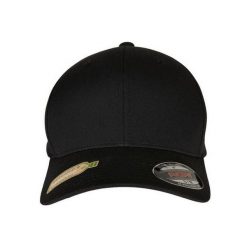 Czapka Z Daszkiem Z Poliestru Z Recyklingu. Czarne czapki z daszkiem damskie FLEXFIT, bez wzorów. Za 85.99 zł.