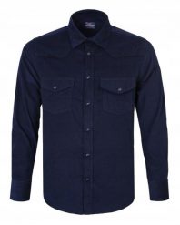 Wygodna Koszula z Delikatnego Sztruksu - Pako Jeans - Granatowa. Niebieskie koszule męskie Pako Jeans, m, bez wzorów, z bawełny, bez kołnierzyka, bez ramiączek. Za 169.00 zł.