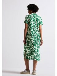 Street One Lniana sukienka w kolorze zielono-białym rozmiar: 40. Zielone sukienki damskie Street One, na co dzień, bez wzorów, ze lnu, street, bez kołnierzyka, bez ramiączek, midi, proste. Za 203.99 zł.