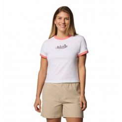 Columbia Koszulka Rolling Bend 2120001100. Białe bluzki sportowe damskie Columbia, s, bez wzorów, bez ramiączek. Za 71.99 zł.