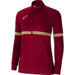 Bluza sportowa damska Nike Dri-FIT Academy 21. Czerwone bluzy bez kaptura damskie Nike, bez wzorów, bez ramiączek, bez kaptura. Za 100.20 zł.