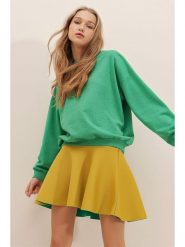 Trend Alacati Bluza w kolorze zielonym rozmiar: L. Zielone bluzy bez kaptura damskie Trend Alacati, l, z bawełny. Za 74.11 zł.